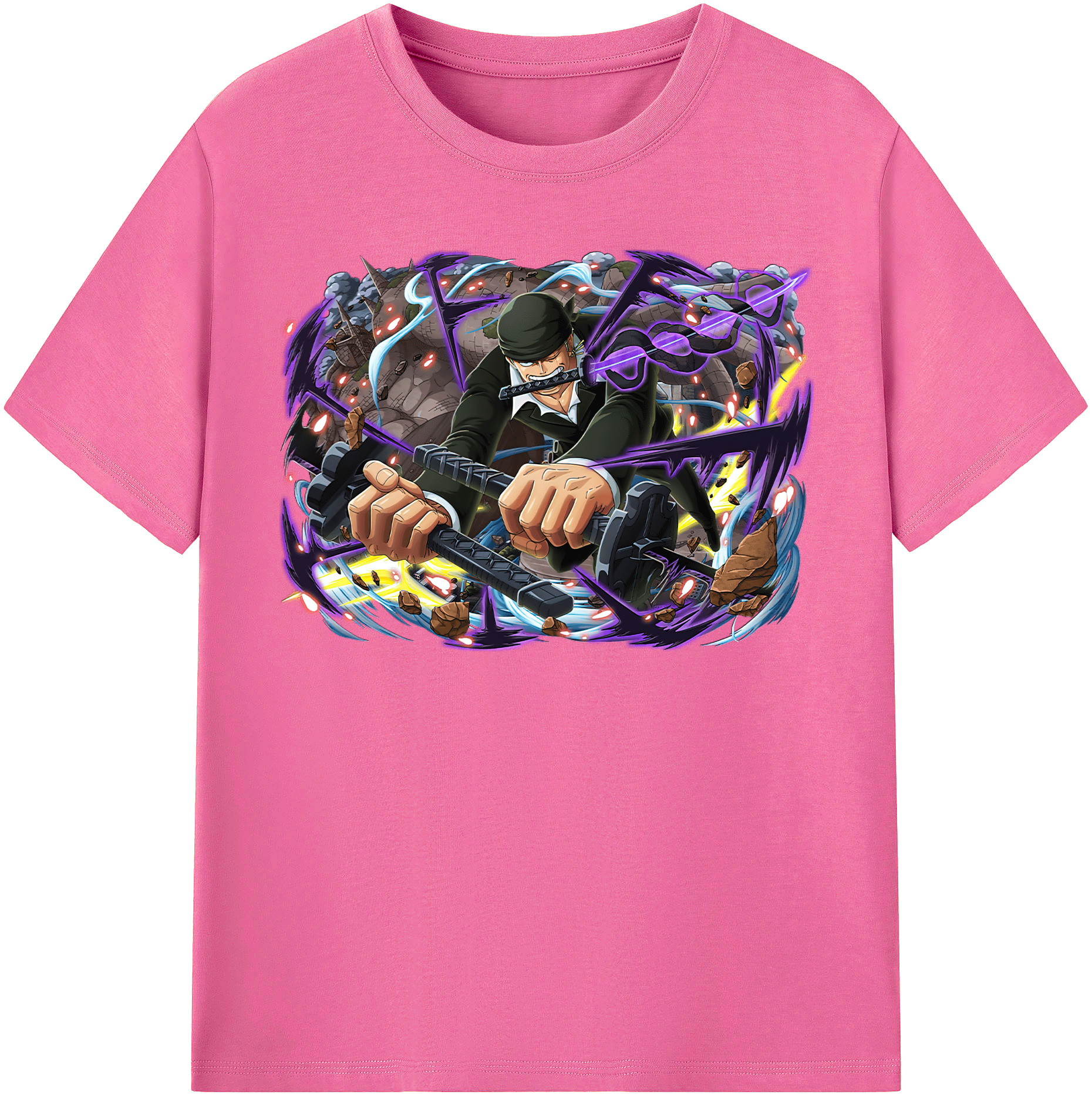 ワンピース ロロノア・ゾロ ONE PIECE Roronoa Zoro レディースカジュアルプリントTシャツ（綿100％）